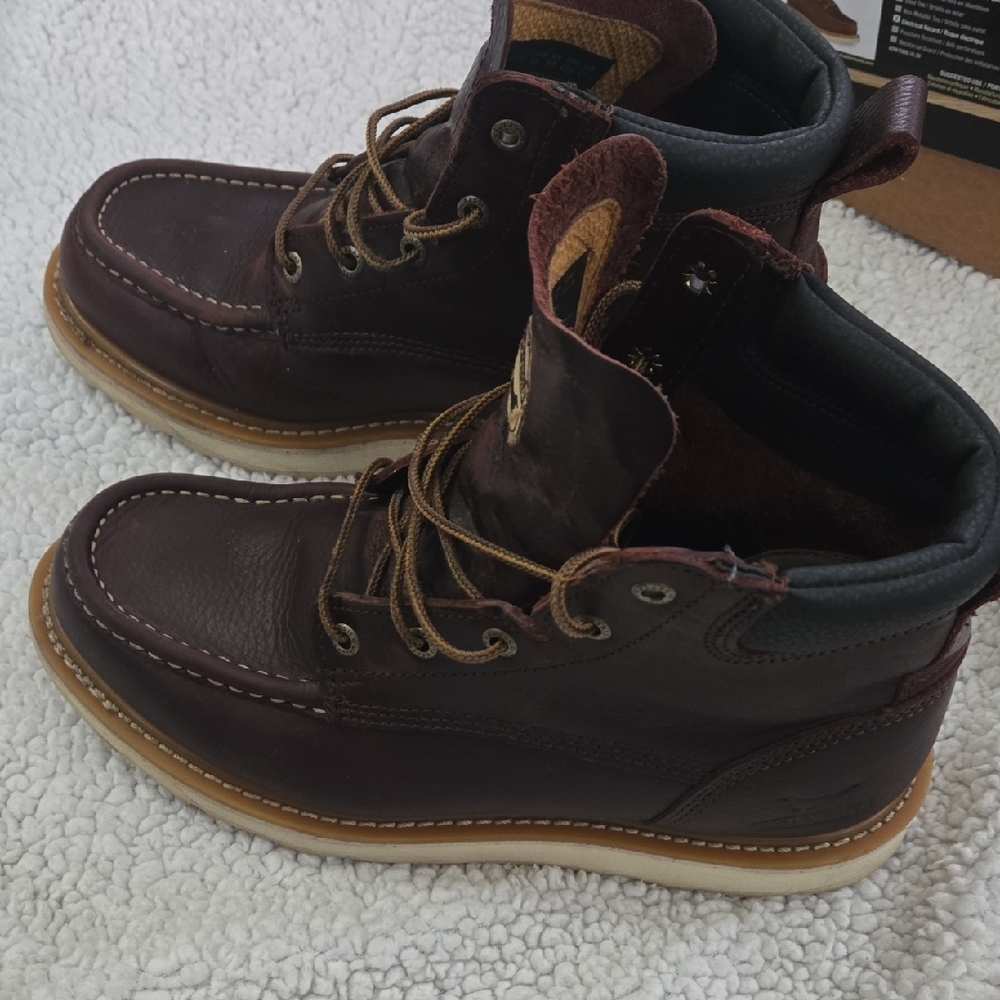 Irish Setter Men's Dark Brown Leather Ashby Soft Toe Boots. Size 9.5 W - Picture 6 of 10